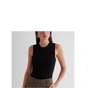 Express Black Sleeveless Bodysuit